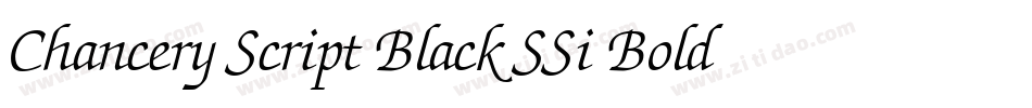 Chancery Script Black SSi Bold字体转换